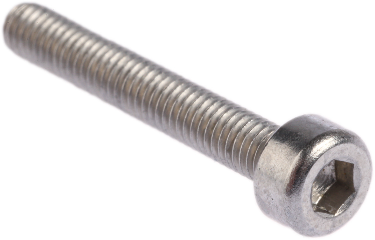 RS PRO Stainless Steel Hex Socket Cap Screw, DIN 912, M3 x 20mm