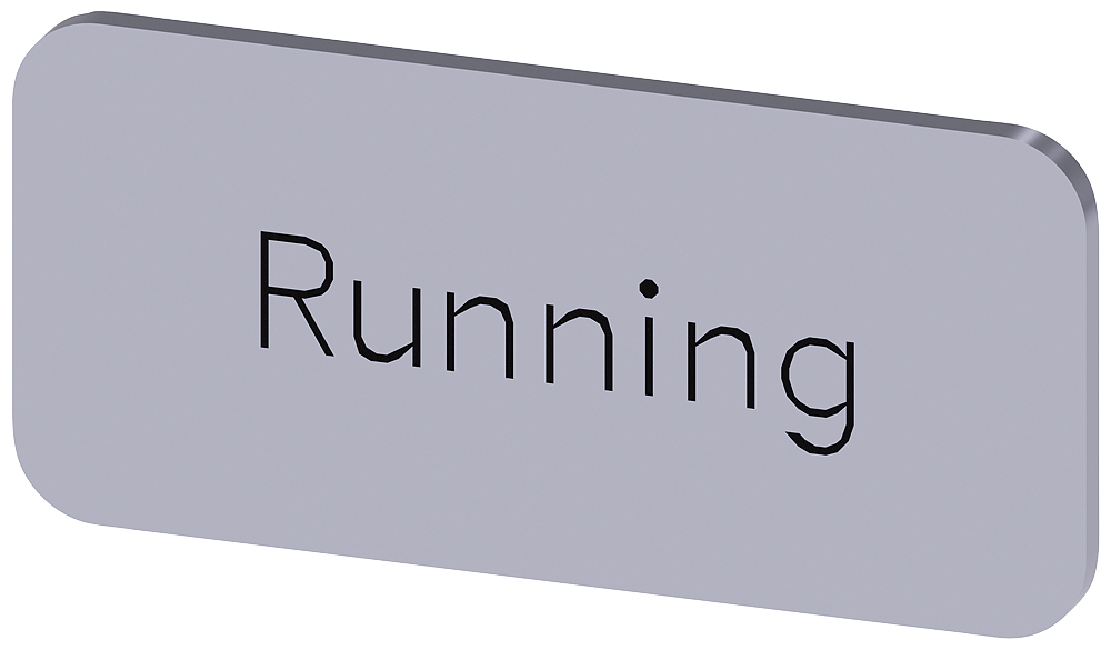 Siemens Labeling plate, Running