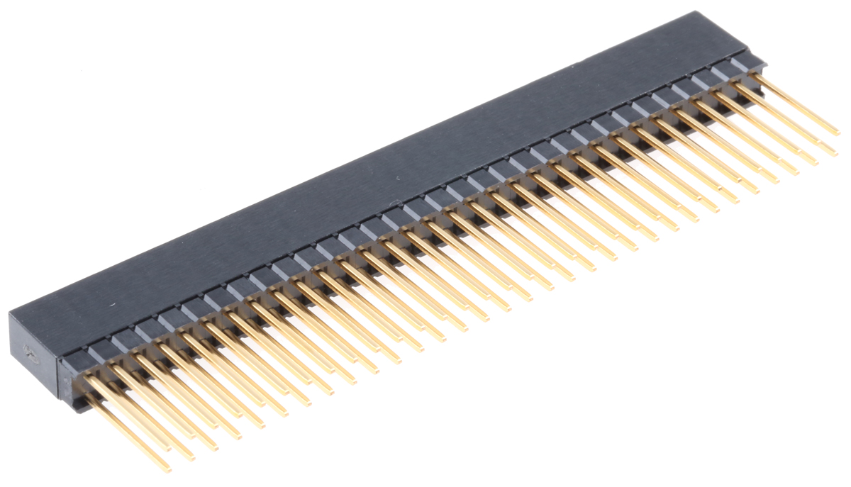HARWIN Straight Through Hole Mount PCB Socket, 64-Contact, 2-Row, 2.54mm Pitch, Solder Termination