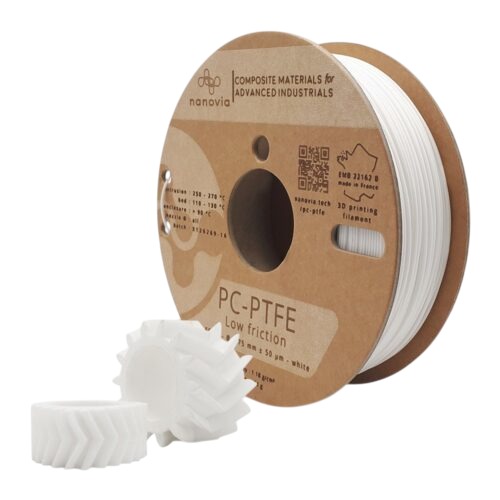 NANOVIA 1.75mm White PC 3D Printer Filament, 500g