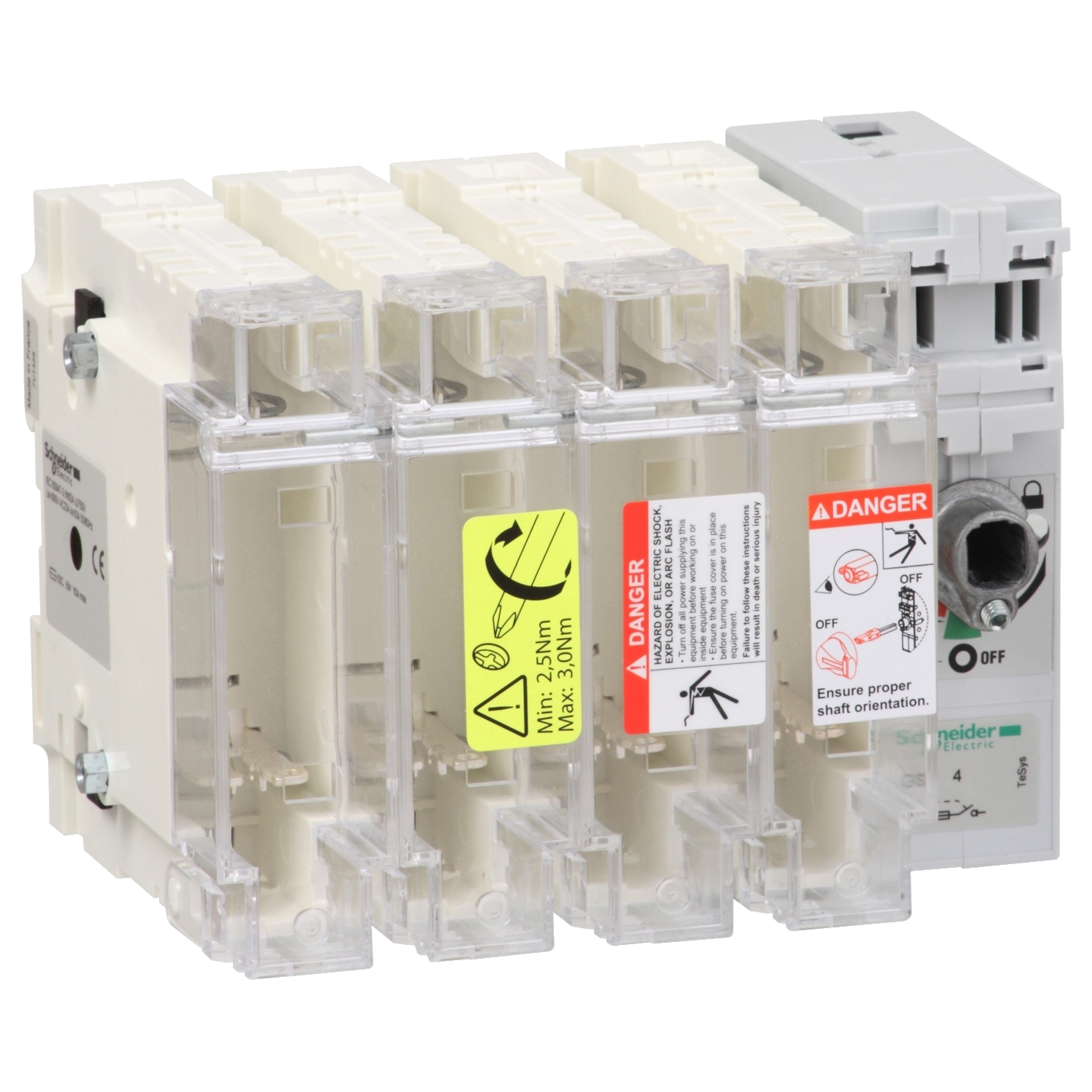 Schneider Electric Fuse Switch Disconnector, 4 Pole, 63A Max Current, 63A Fuse Current