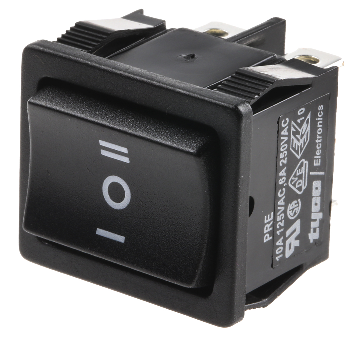 TE Connectivity DPDT, On-Off-(On) Rocker Switch Panel Mount