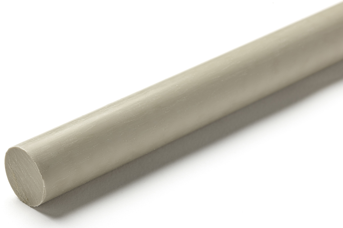 RS PRO Beige, Grey Polypropylene PP Rod, 1m x 50mm Diameter