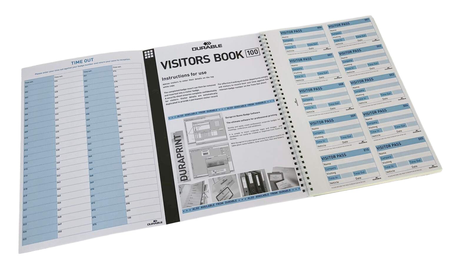 Durable A7 Wirebound Notepad, 100 Plain Sheets