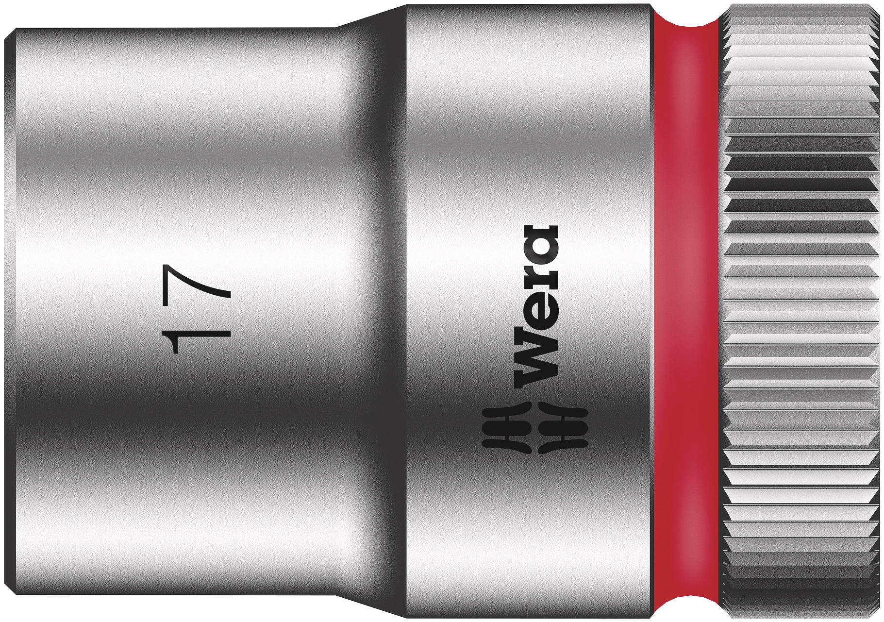 Wera 1/2 in Drive 17mm Standard Socket, 6 point, 37 mm Overall Length