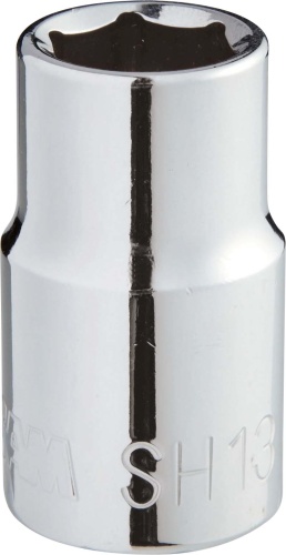SAM 1/2 in Drive 19mm Standard Socket, 6 point, 38 mm Overall Length