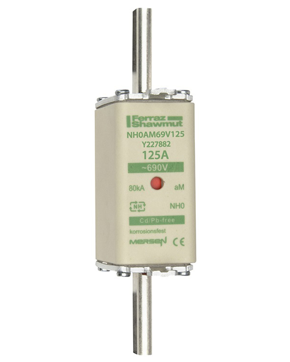 Mersen 125A NH Fuse, NH0, 690V ac