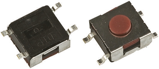 APEM Brown Washable Tactile Switch, SPST 50 mA @ 12 V dc
