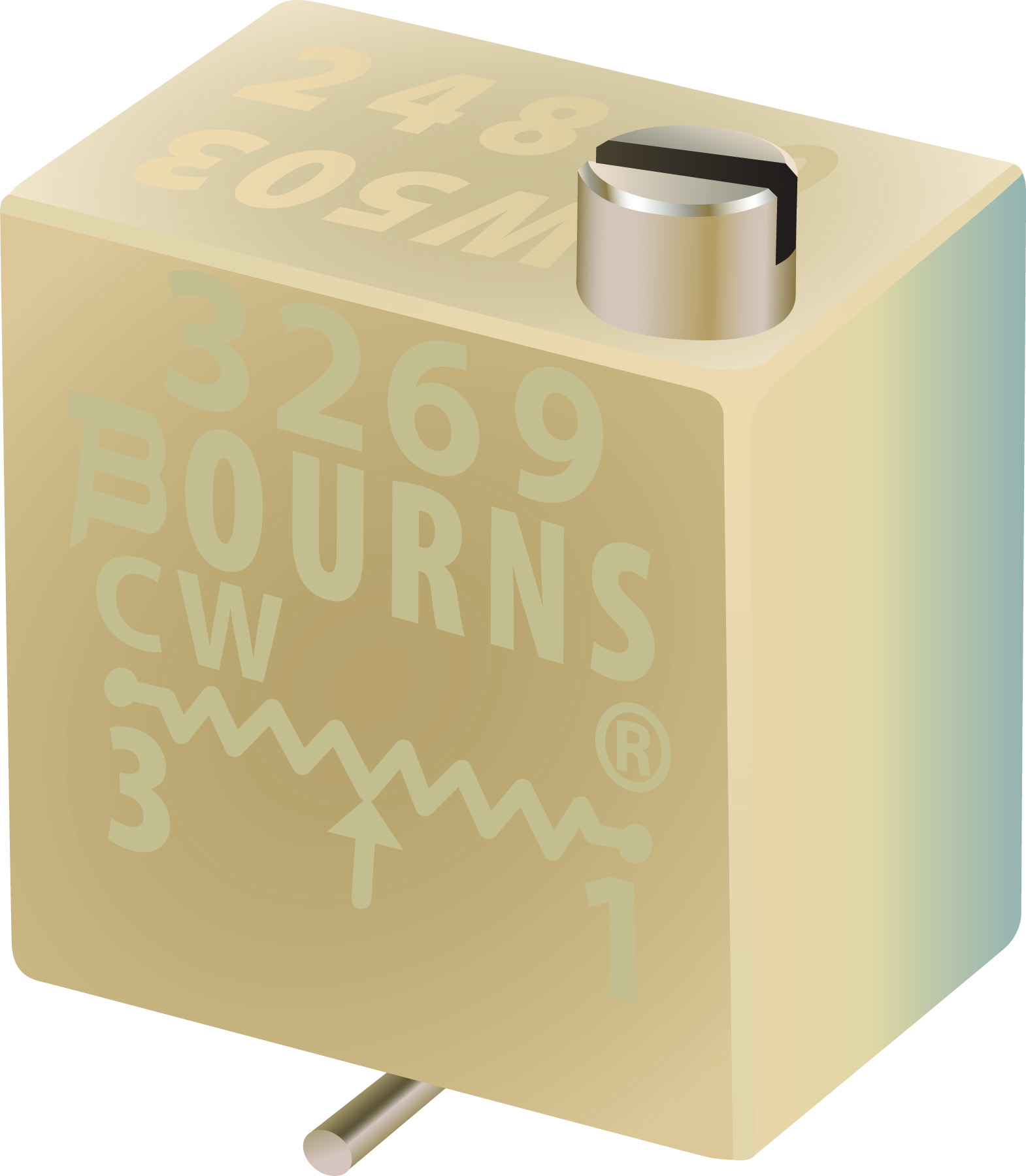 SMD Trimmer Potentiometer 0.25W Bourns, 3269