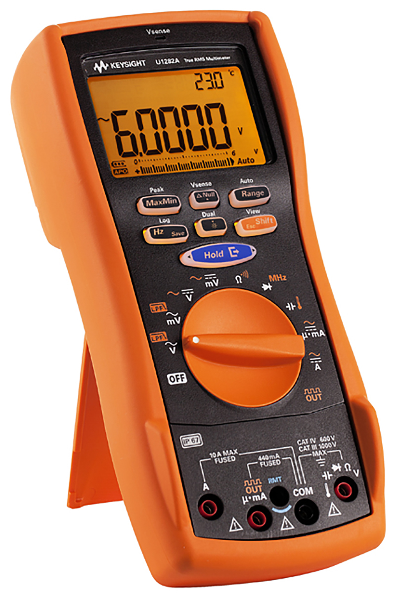 Keysight Technologies U1282A Handheld Digital Multimeter, True RMS - RS Calibrated