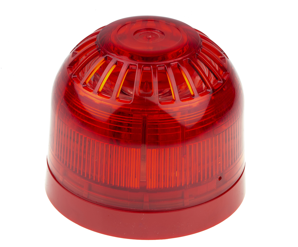 Klaxon Red Sounder Beacon, 17 → 60 V dc, IP21, 106dB at 1 Metre