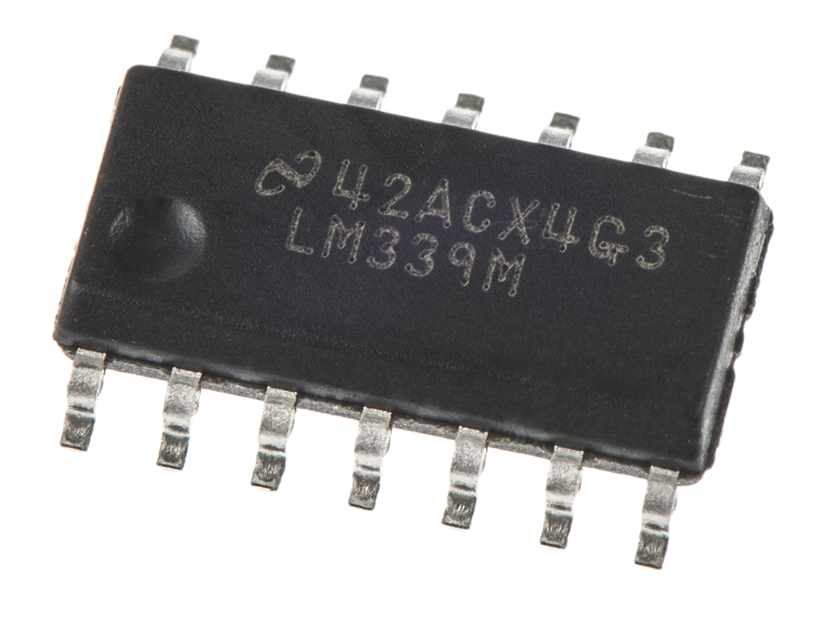 LM339M/NOPB Texas Instruments, Quad Comparator, Open Collector O/P, 1.3μs 3 → 28 V 14-Pin SOIC