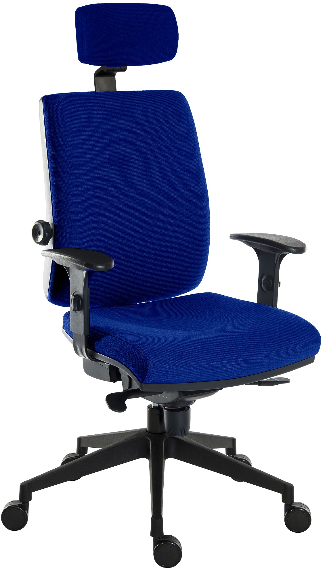 RS PRO Black Fabric Operator Chair, 150kg Weight Capacity