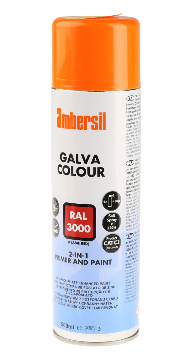 Ambersil 500ml RAL 3000 Red Satin Spray Paint
