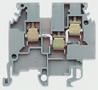 Entrelec 1SNA125468R2200 SNA Series Blue, 4mm², Single-Level, Screw Termination