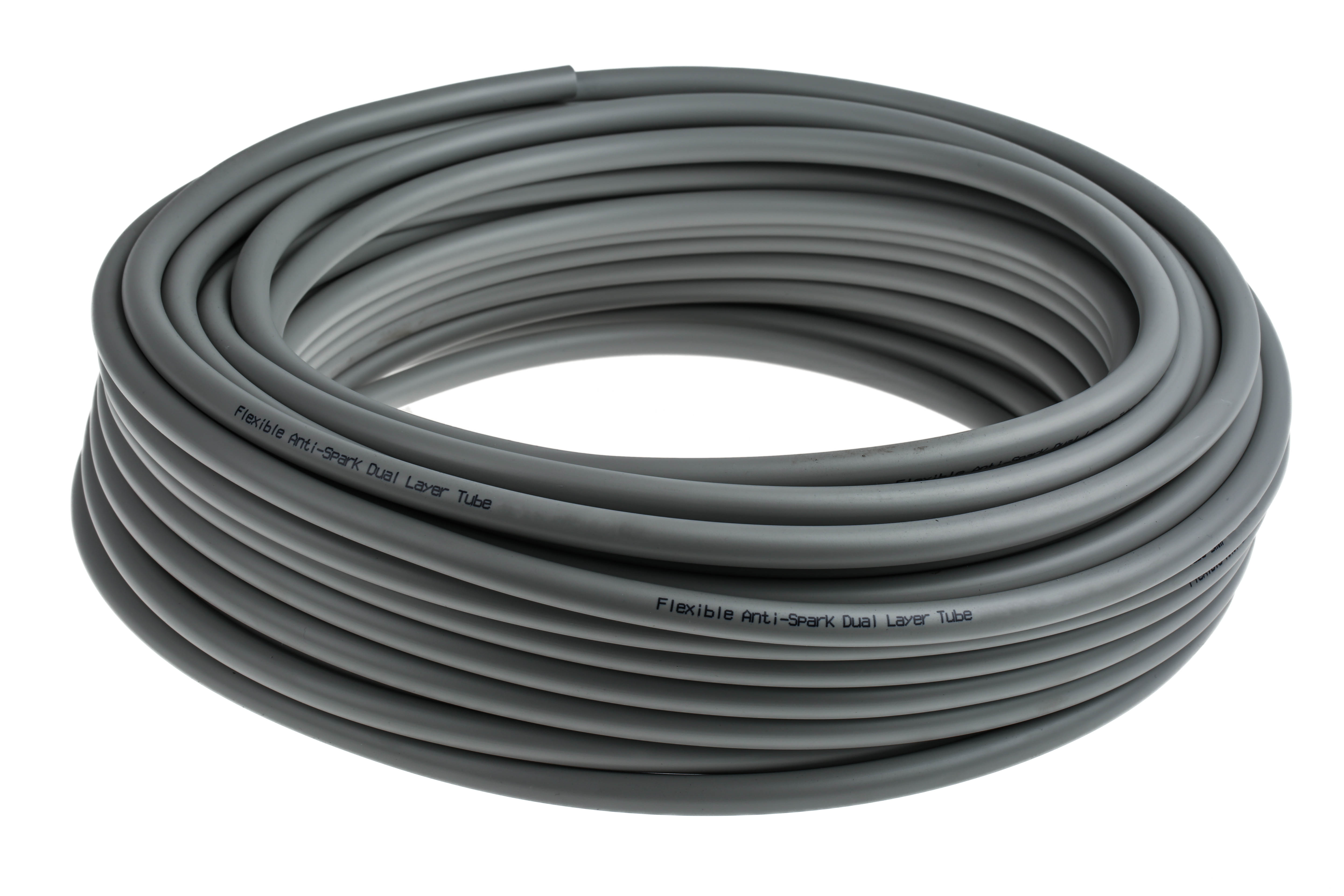 RS PRO Compressed Air Pipe Grey PUR, PVC 6mm x 30m