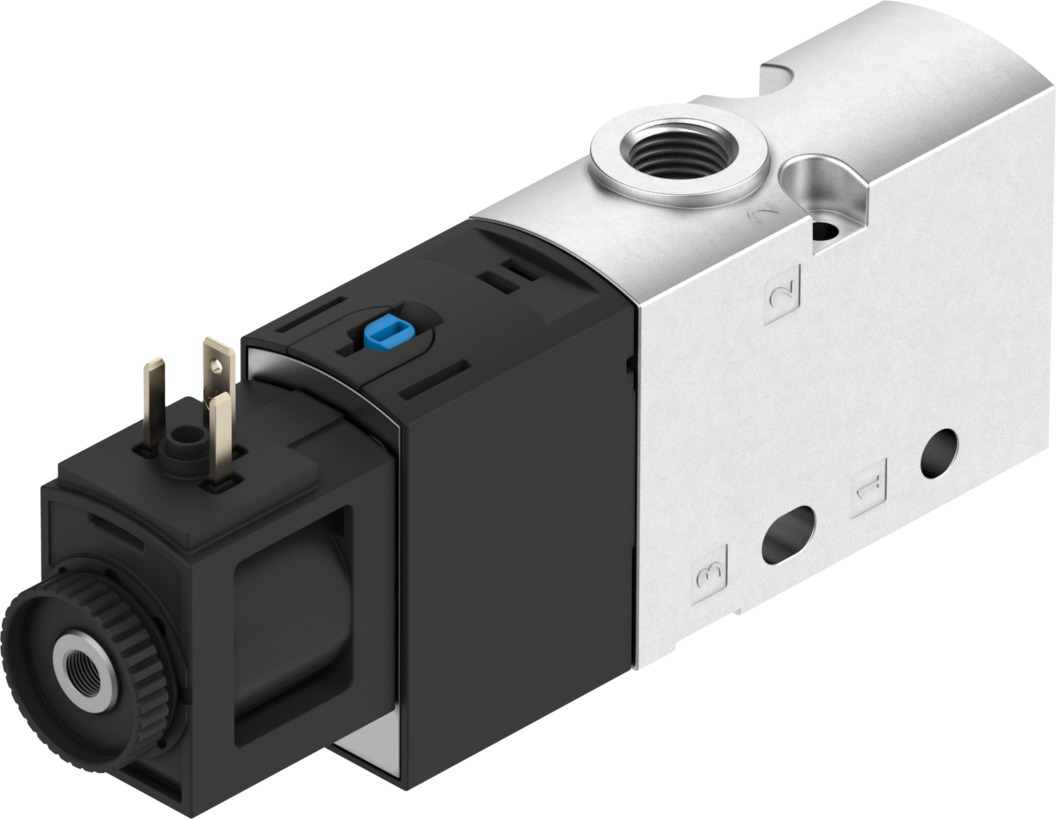 Festo 3/2 Closed, Monostable Solenoid Valve - Electrical G 1/8 VUVS Series 24V dc, 575273