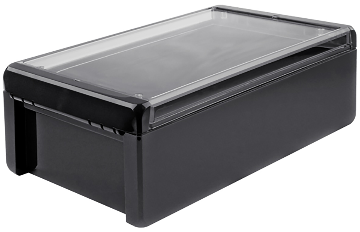 Bopla Bocube Series Graphite Grey Polycarbonate V0 Enclosure, IP66, IP68, IK07, Transparent Lid, 271 x 170 x 90mm