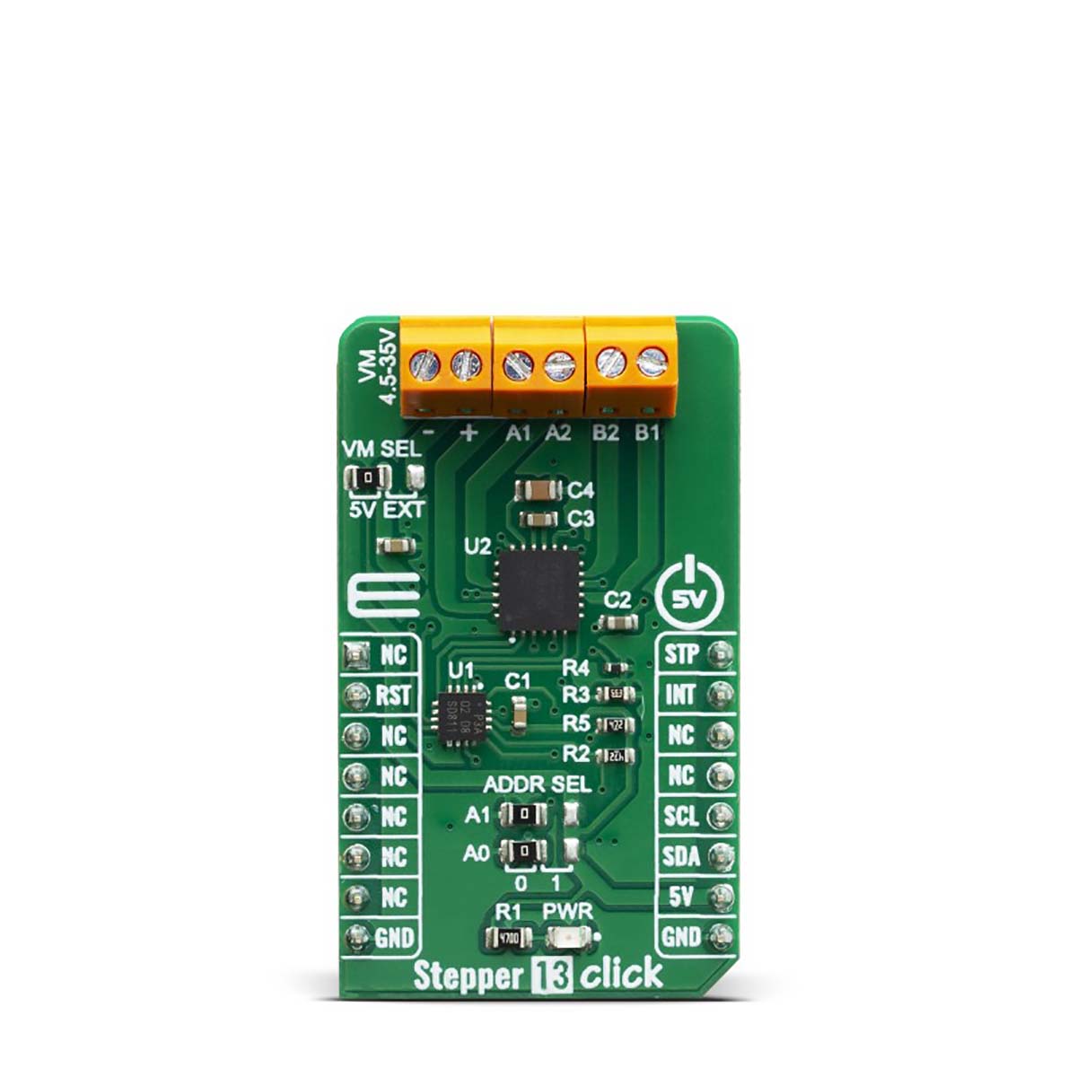 MikroElektronika Stepper 13 Click for MP6500 for Bipolar Stepper Motor Drives