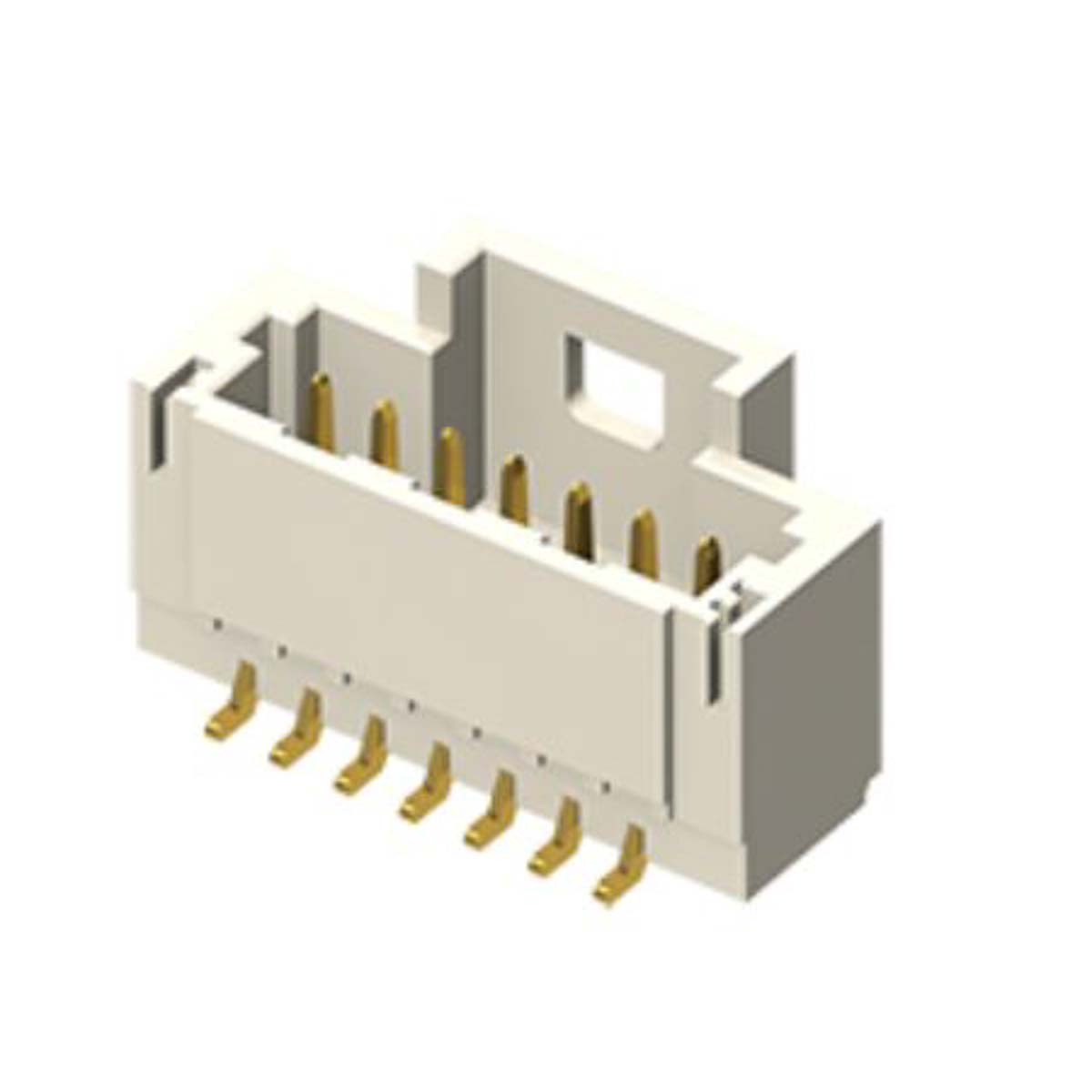 Samtec T1M Series Right Angle Surface PCB Header, 10 Contact(s), 1 mm Pitch, 1 Row, Shrouded