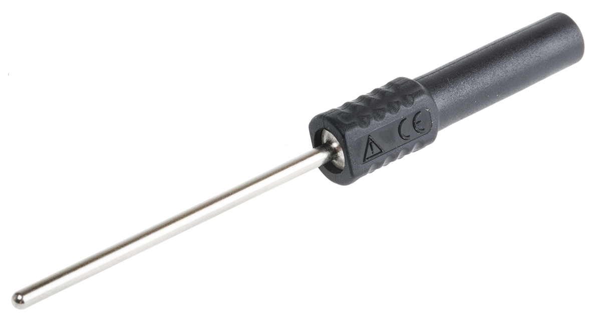 Schutzinger Black, Female Banana Socket and Nickel Plated