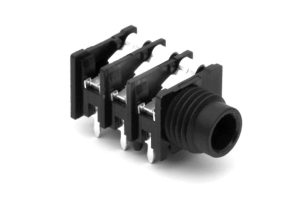 Amphenol Industrial Jack Connector 1/4 in Chassis Mount Phone Jack Socket 10A