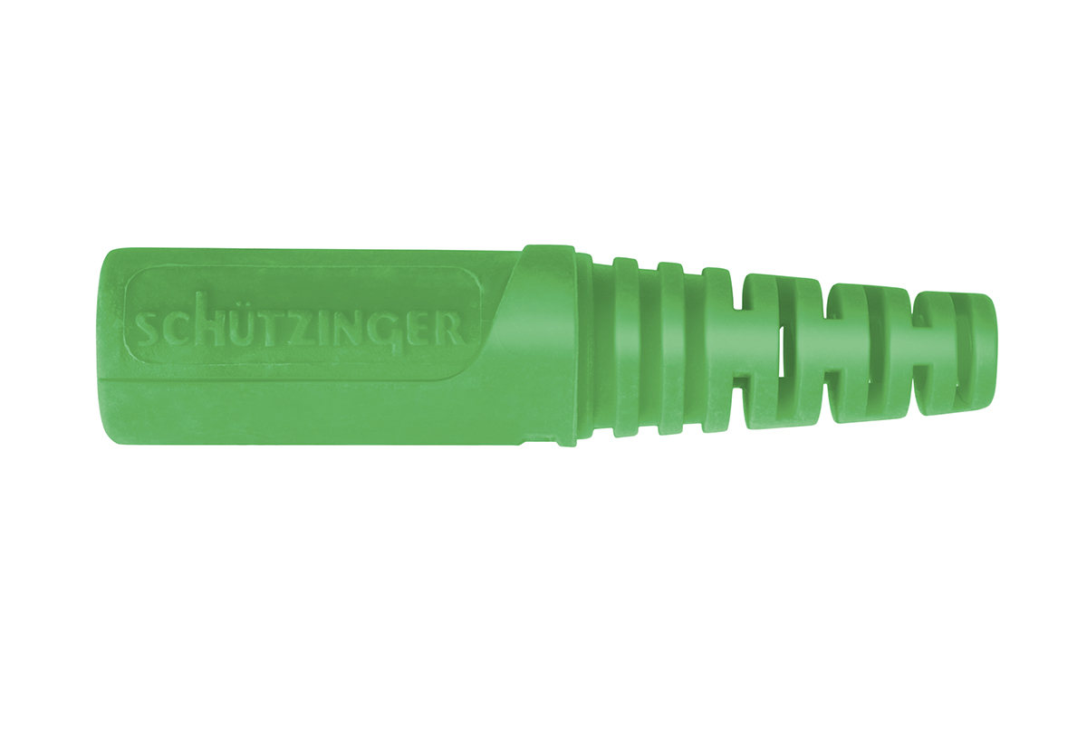Schutzinger Green Female Banana Coupler, 4 mm Connector, Solder Termination, 32A, 33 V ac, 70V dc, Nickel Plating