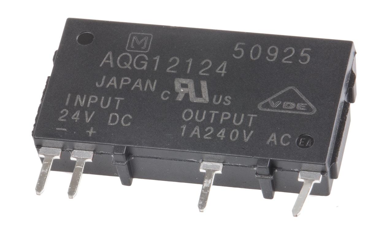 Panasonic Solid State Relay, 1 A Load, PCB Mount, 264 V Load, 28.8 V Control