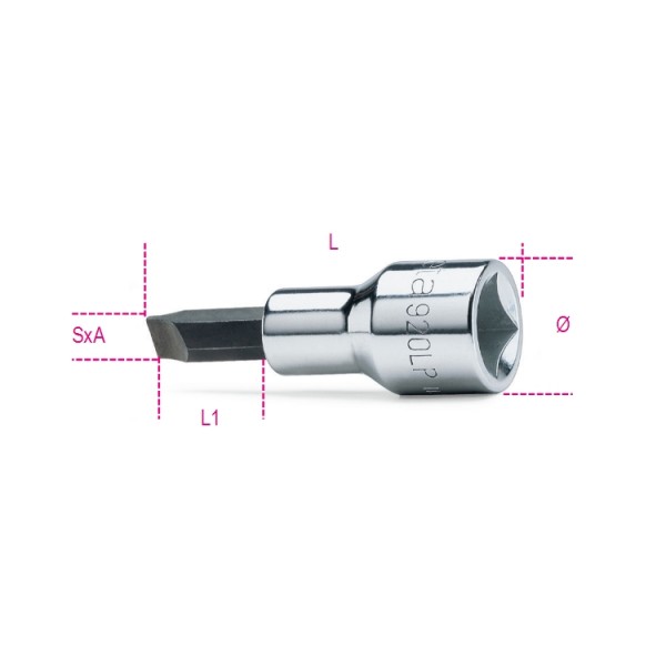 BETA Slotted Screwdriver Bit, 1 x 5.5 mm Tip