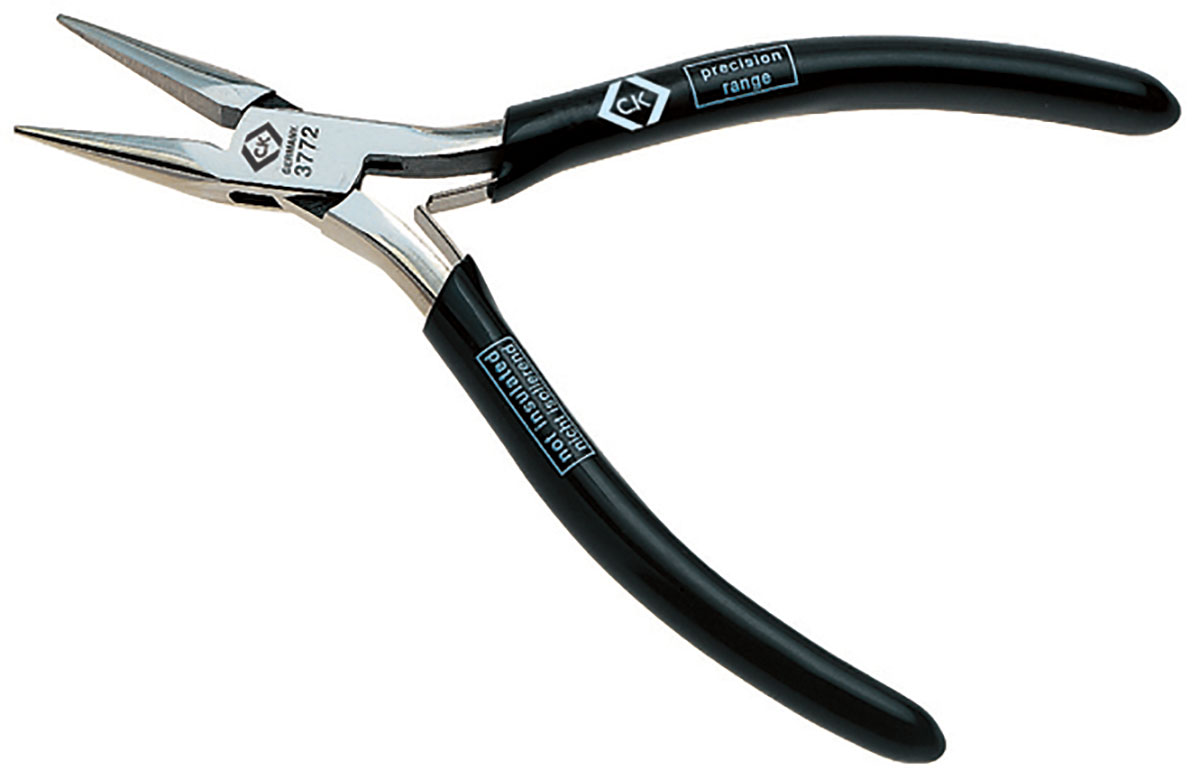 CK Long Nose Pliers, 120 mm Overall, Straight Tip, 23mm Jaw