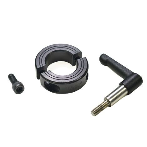 Ruland Shaft Collar, Two Piece, Quick Clamp, Bore 25mm, OD 45mm, W 15mm, 1215 Lead-Free Carbon Steel