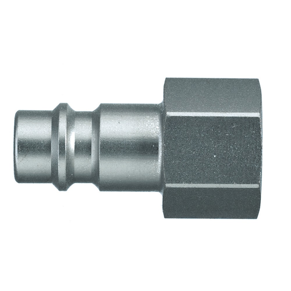 Legris Zinc Plated Steel Female Pneumatic Quick Connect Coupling, BSPP 1/4 in Female Female Thread