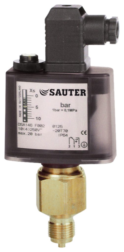 SAUTER REGULATION Pressure Sensor, 24V, IP65 16bar