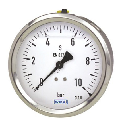 WIKA G 1/4 Analogue Pressure Gauge 16bar Back Entry 63mm Outside Diameter, UKAS