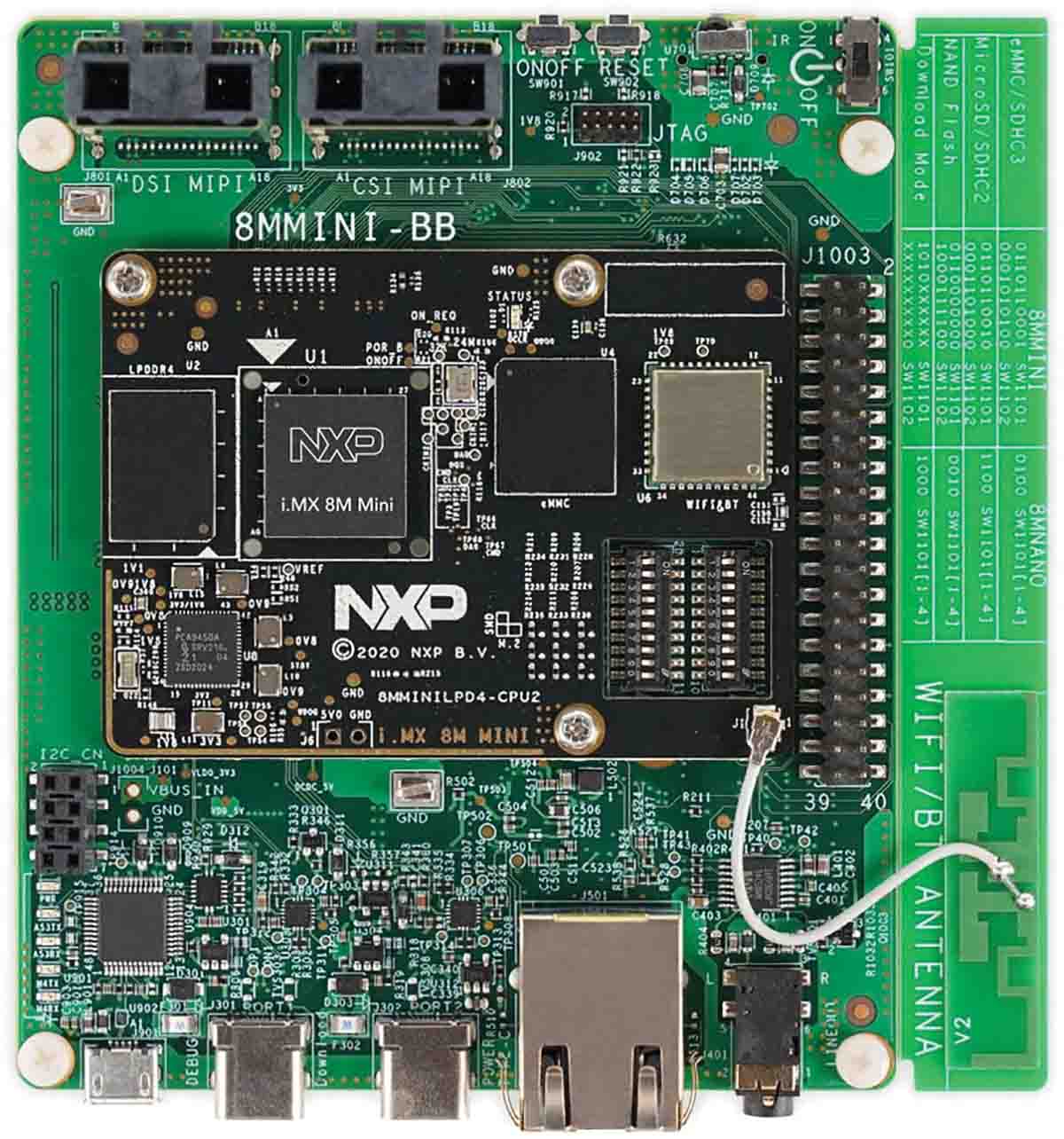 NXP i.MX 8M Mini LPDDR4 EVKB Board Hardware Development Kit Evaluation Kit 8MMINILPD4-EVKB