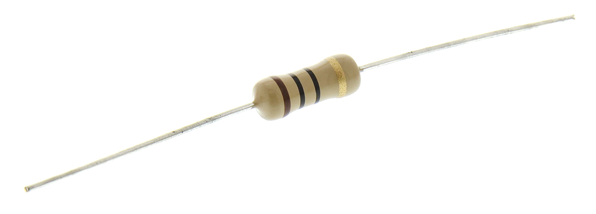 TE Connectivity 10Ω Carbon Film Resistor 1W ±5% CFR100J10R