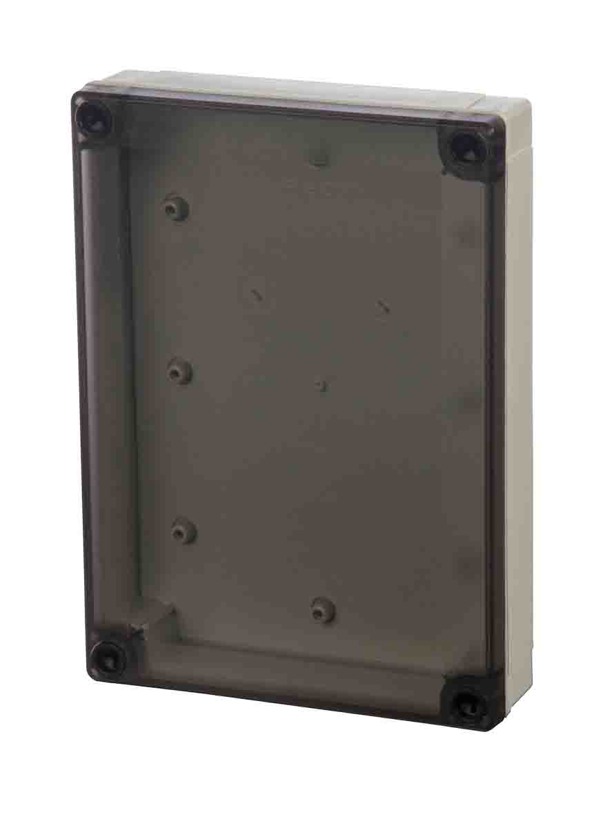 Fibox Grey Polycarbonate Enclosure, IP66, IP67, IK08, Smoked Grey Lid, 180 x 130 x 50mm