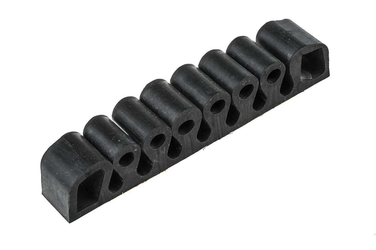 RS PRO Black Rubber cable tie