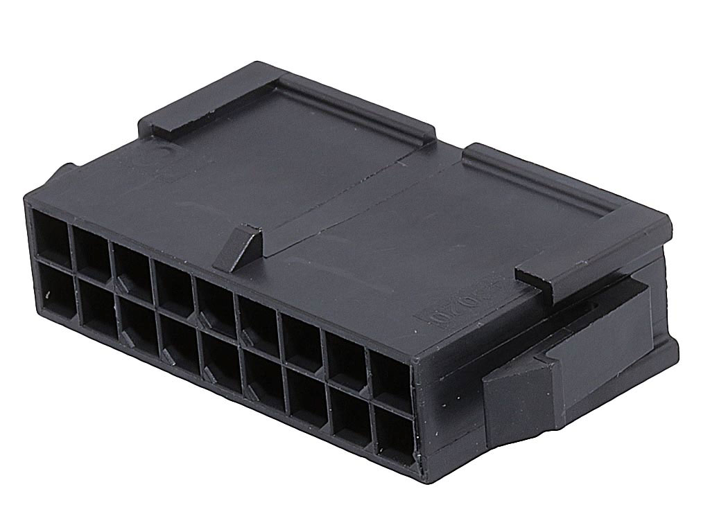 Molex, Micro-Fit 3.0 Male Connector Housing, 3mm Pitch, 18 Way, 2 Row