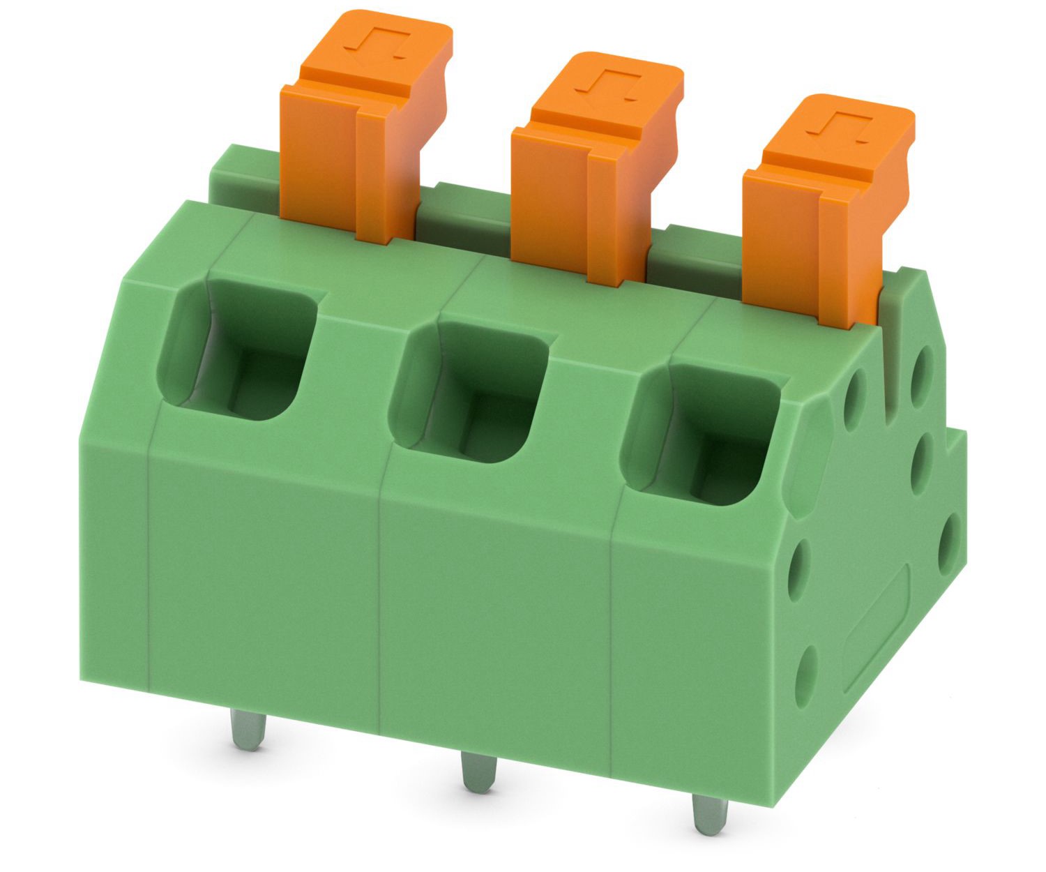 Phoenix Contact SPTAF 1/ 3-5.0-LL Series PCB Terminal Block, 3-Contact, 5mm Pitch, Through Hole Mount, 2-Row