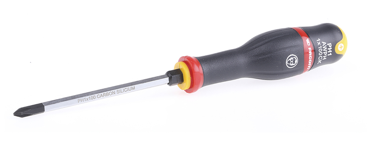Facom Phillips  Screwdriver, PH1 Tip, 100 mm Blade