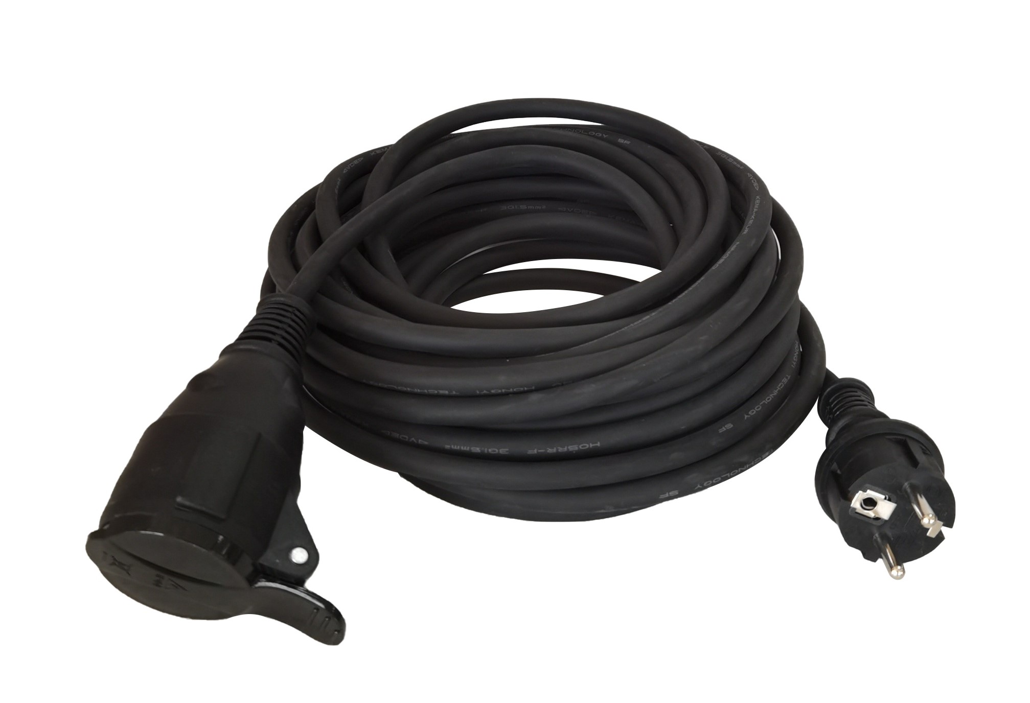 RS PRO 20m 1 Socket Type F - German Schuko Extension Lead, 250 V, IP20