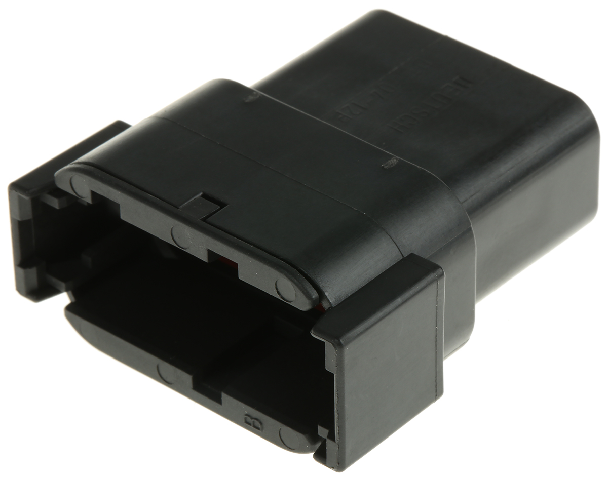 Deutsch, DTM Automotive Connector Socket Black 12 Way, Crimp Termination DTM04-12PB