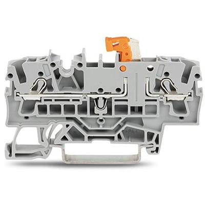 WAGO 2002-1671 TOPJOB S Series Grey, 2.5mm², 1-Level, Push-In Cage Clamp Termination, ATEX, EAC Ex, IECEx
