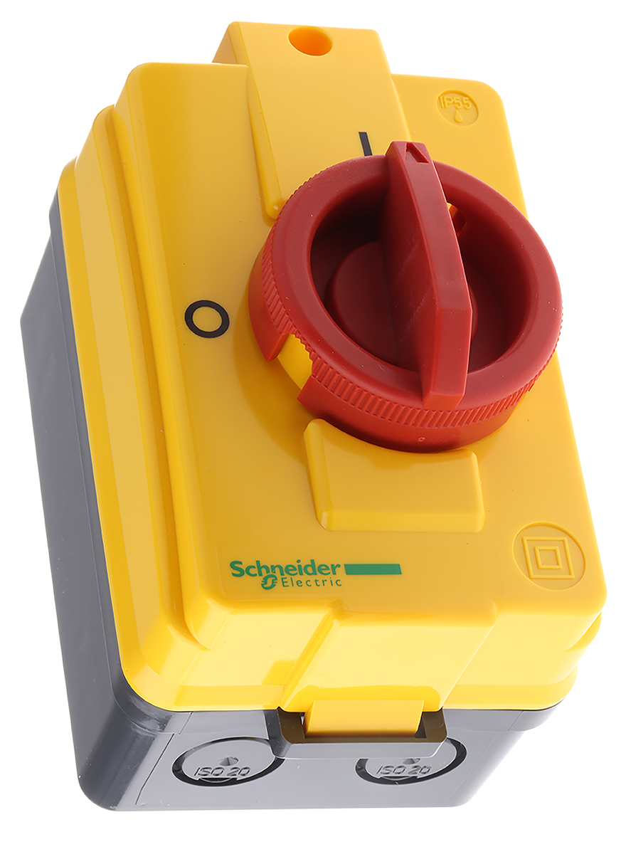 Schneider Electric 3P Pole Panel Mount Isolator Switch - 25A Maximum Current, 11kW Power Rating, IP55