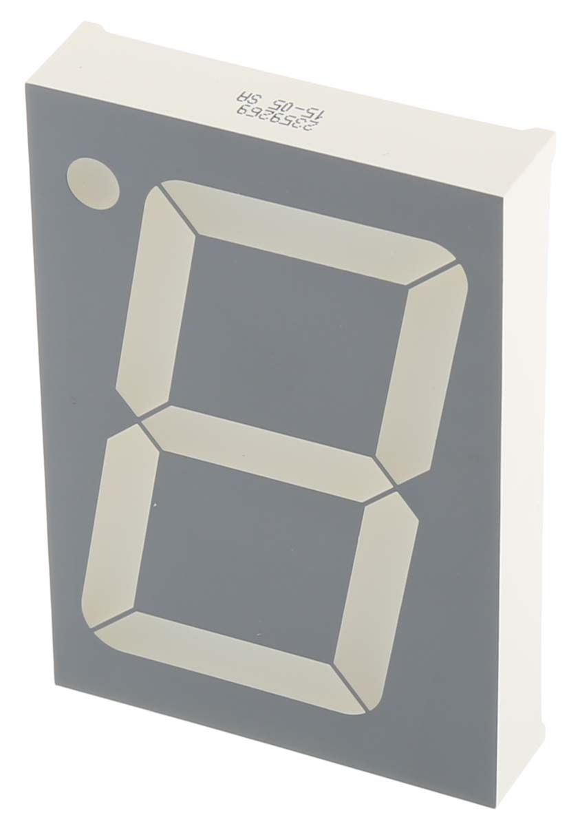 SA23-12EWA Kingbright 7-Segment LED Display, CA Red 57 mcd RH DP 57mm