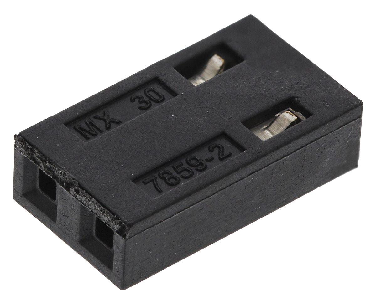 Molex, C-Grid Shunt Female Straight Black Closed Top 2 Way 1 Row 2.54mm Pitch