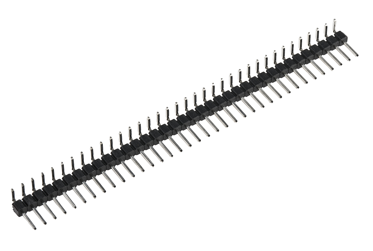 HARWIN M20 Series Right Angle Through Hole Pin Header, 36 Contact(s), 2.54 mm Pitch, 1 Row, Unshrouded
