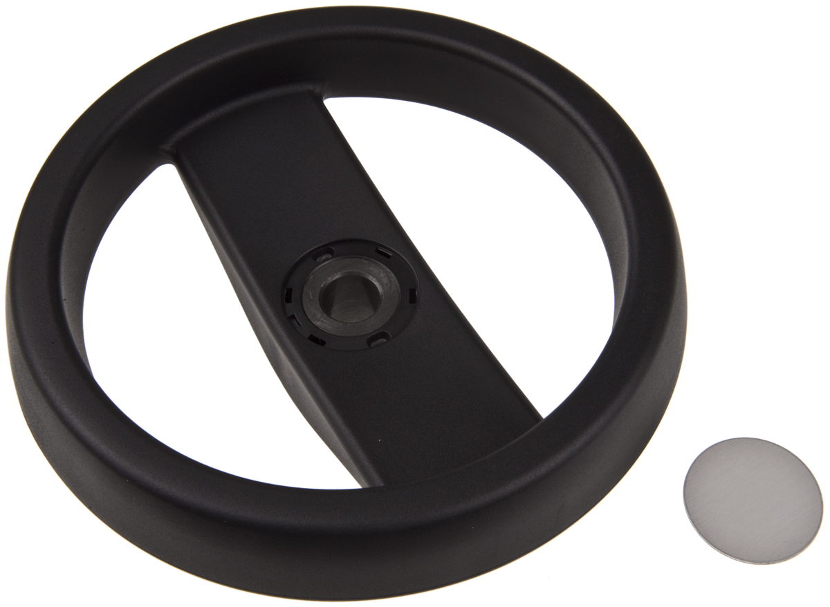 Elesa Black Technopolymer Hand Wheel, 160mm diameter