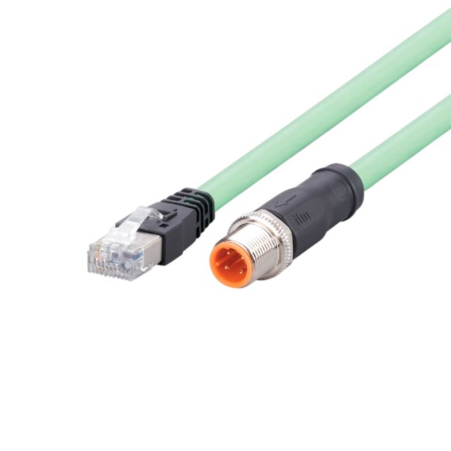 ifm electronicEVC, 500mm Cat5e, Green M12 to Male RJ45 Male, Shielded, Terminated Polyurethane Sheath